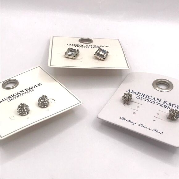 American Eagle Outfitters Silver Stud Earring Set - Picture 6 of 6